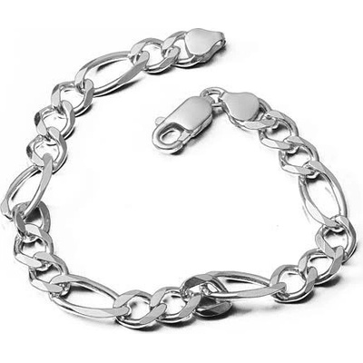 Zlatnictví zlatíčko stříbrný náramek figaro 3+1 000.00017