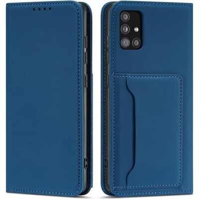 HQWear Калъф с отделение за карти Magnet Card Case за Samsung Galaxy A12 5G, син (5907769342486)