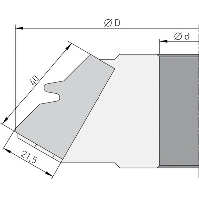 IGM Profilový nůž 40x21,5x2mm pro F623-140