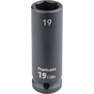 Fortum машинна (ударна) муфа 1/2", 19 mm, L 78 mm, почернена, FORTUM
