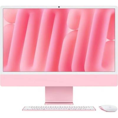 24inch iMac with Retina 4.5K display Apple M4 chip with 10core CPU and 10core GPU 24GB 512GB SSD Pink (продукта е с немска, некирилизирана клавиатура) (MD2U4D/A)