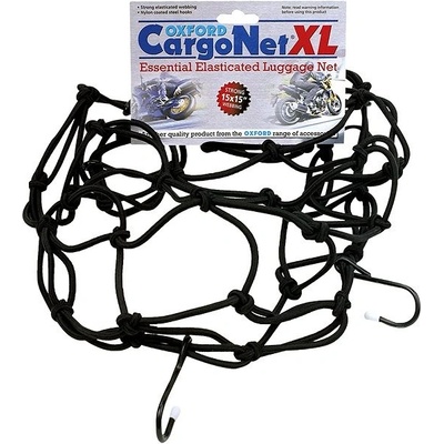 OXFORD pružná batožinová sieť XL pre motocykle, (38 × 38 cm, čierna)