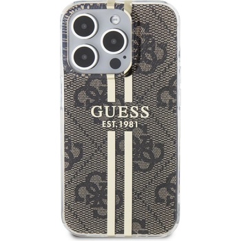 Guess IML 4G Gold Stripe iPhone 15 Pro Max hnedé