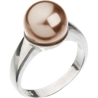 Pavona prsten hnědá perla se Swarovski Elements 35022.3 Bronze