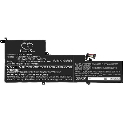 Cameron Sino Батерия за лаптоп LENOVO Yoga 14s, Yoga Slim 7 14ARE05 82A2001JBM, L19C4PF4 LiPo 15.36V 3850mAh CAMERON SINO (CS-LVY714NB)