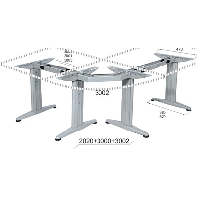 Мебел Ленд Oфис бюра с метални крака ml 7