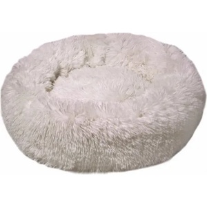 DUBEX PONCHIK - Medium - меко, плюшено, кръгло легло, 60 х 13 см - БЯЛО, Турция - 13619/VR01