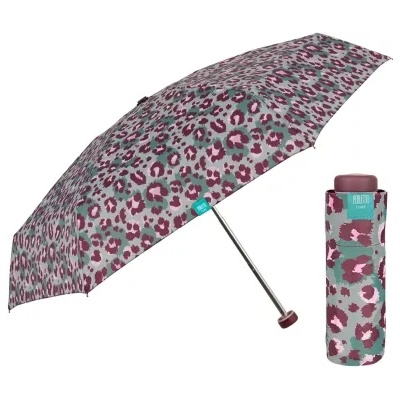 Дамски неавтоматичен мини чадър Perletti Time 26251, Розови петна