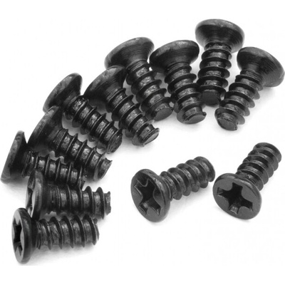 BlackZon 1:16 Slyder MT/ST: Samorezná skrutka KBHO 2,3x6 mm so zápustnou hlavou 12 ks