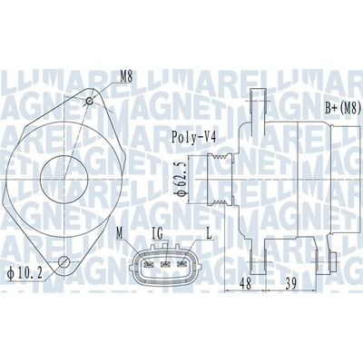 Alternátor MAGNETI MARELLI 063731517010