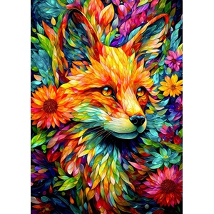 Enjoy - Puzzle Flower Garden Fox - 1 000 piese