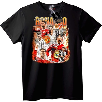 NOONEBRAND Тениска Cristiano Ronaldo Футболна Легенда - 4XL, Black