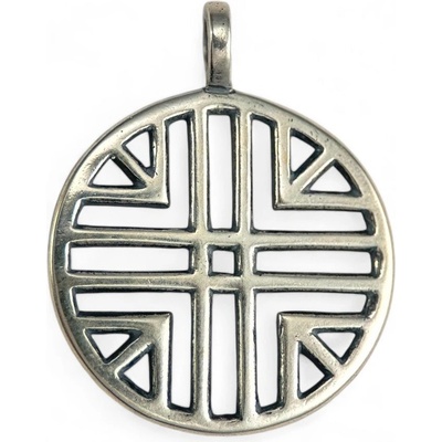 Drakkaria SLUNEČNÍ SYMBOL, halštatská kultura stříbrný přívěsek P10898