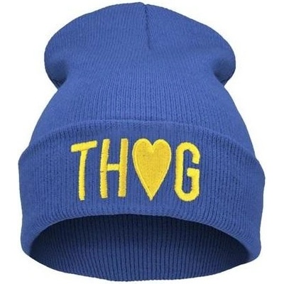 Blingstar Beanie Thug s nápisem B590 blue