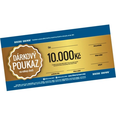 Dárkový poukaz v hodnotě 10.000 Kč