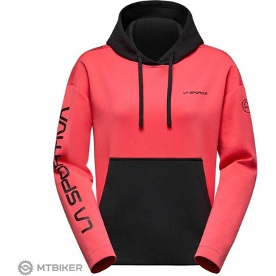 La Sportiva Podium Hoody Big Logo dámská mikina black/hibiscus