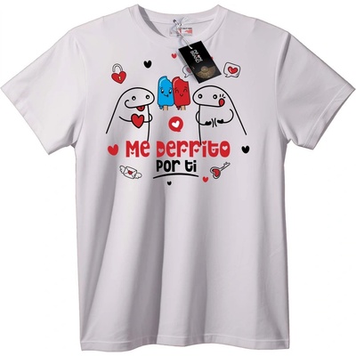 NOONEBRAND Тениска Ме Перито любов - S, White
