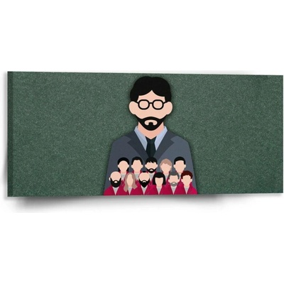 Sablio Obraz Money heist Profesor a jeho tým Zelená - 110x50 cm