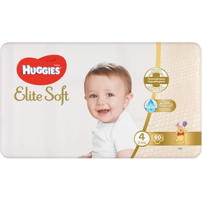 Huggies Бебешки пелени Huggies Extra care - Размер 4, 8-16 kg, 60 броя (5029053578118)