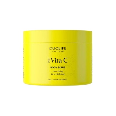 DuoLife Pro Vita C Body scrub s vitamínom C mandľovým olejom a bambuckým maslom 200 ml