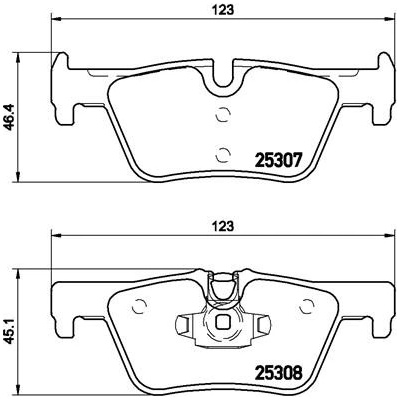 BREMBO Sada brzdových platničiek kotúčovej brzdy P06071