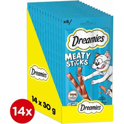Dreamies pochúťka pre mačky Meaty s lososom 14x30 g