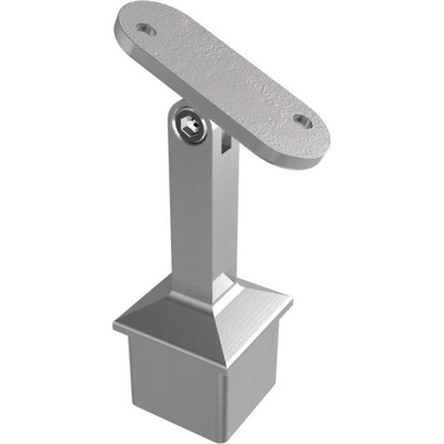 Hahn Steel Nerezový držák madla (plochý základ) pro sloupek 40 x 40 x 2,0 mm, AISI 304-brus