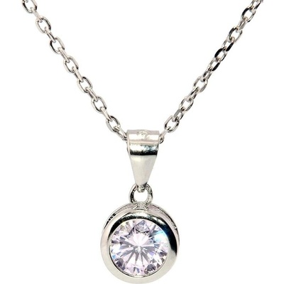 Rafity Stříbrný přívěsek se světle růžovým safírem P0061-22