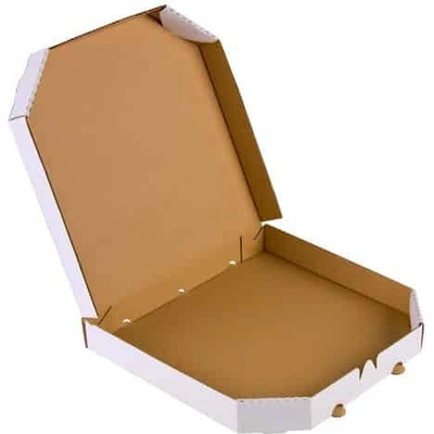 Wimex Krabica na pizzu z vlnitej lepenky 45 x 45 x 4 cm biela