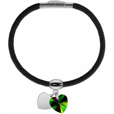 Swarovski e. čierny náramok so srdiečkami, Heartsync seb6032