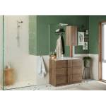 LC Mobili Комплект долен шкаф и мивка за под, кафяв, LC Mobili Italia Jupiter 82x86x47 см (433963-T80)