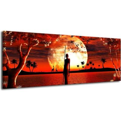 Obraz s domorodcem plátno 1 100x40