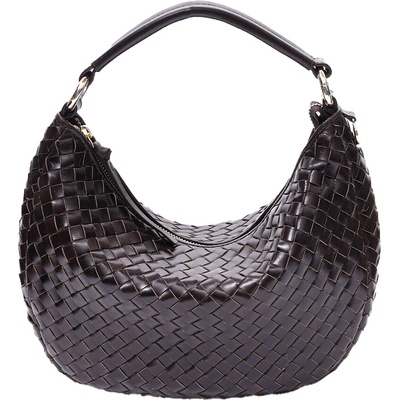 Kabelka Marlin Salerno Braided Dark Brown
