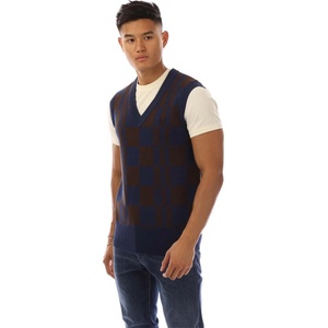 Fred Perry Потник Fred Perry Chequerboard Tank Top - Navy