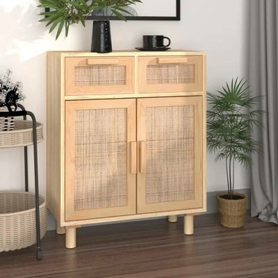 vidaXL 11461.345638 příborník hnědý 60x30x75 cm a přírodní ratan