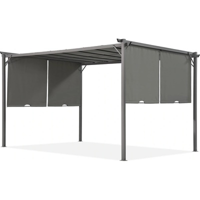 Garden Point pergola Sevilla 3x4 m se závěsy Antracitová