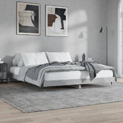Petrashop 832113 Rám postele betonově šedý / kompozitní dřevo
