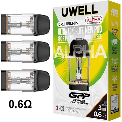 Uwell Caliburn GPP Alpha Pod 3 ml 0,6 ohm 3 ks