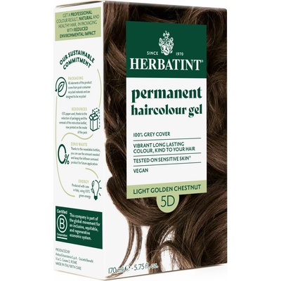 Herbatint barva na vlasy světle zlatavý kaštan 5D