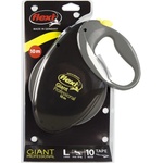 flexi Giant L Prpfessional L - Автоматичен повод за кучета с лента, 10 метра, до 50 кг. - черен