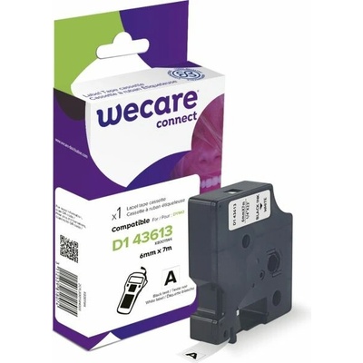 WECARE ARMOR páska kompatibilná s DYMO S0720780, Black/White, 6mm*7m K80011W4