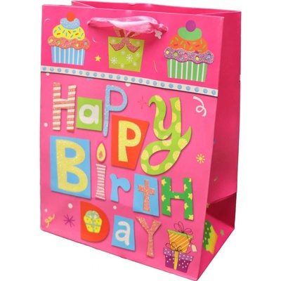 Dárková taška Happy Birthday 25x32x11cm