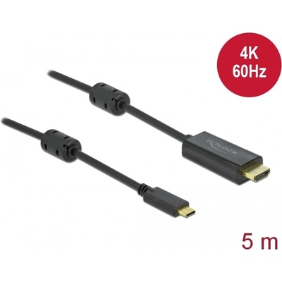 Delock Активен USB Type-C - HDMI кабел (DP Alt Mode) 4K 60 Hz 5 метра дълъг