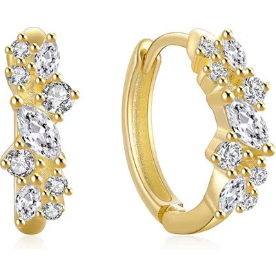 Olivie strieborné krúžky GOLD 8711