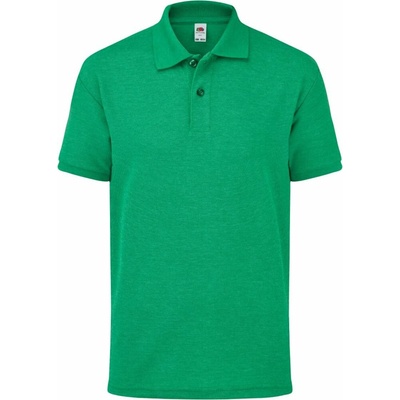 F.O.L. Kids 65/35 Polo retro heather green