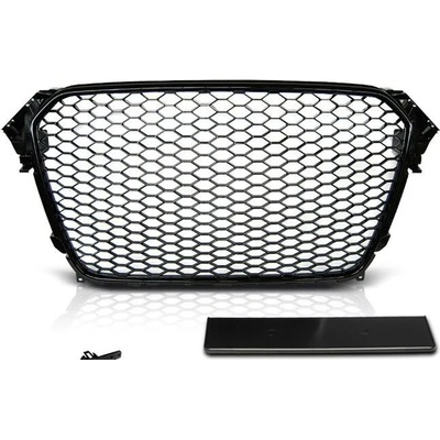Решетка без емблема за Audi A4 B8 (2011-2014) - RS Look - Черна (GRAU42)