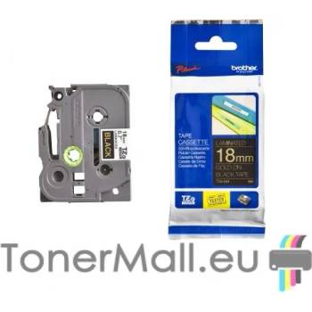 Image 1 of Brother Tape Gold on Black Brother TZ-344