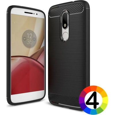 Motorola Moto M Удароустойчив Carbon Fiber Калъф и Протектор
