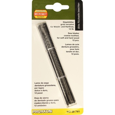 PROXXON Micromot Pílový list 25 mm Z 10 /12 ks s kolíkom pre lupienkovú pílu 28741