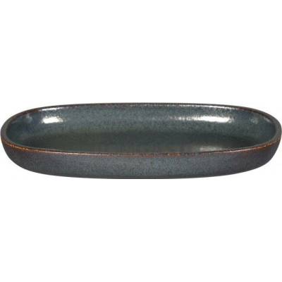 RAK Porcelain Talíř oválný 22,5 cm černý RAK-EAOP23CA